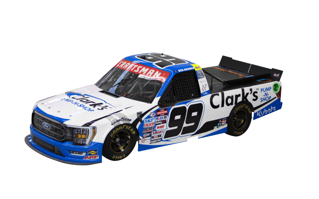 2023 – Ben Rhodes’ No. 99 To Run Clark’s Pump-N-Shop Colors At Daytona